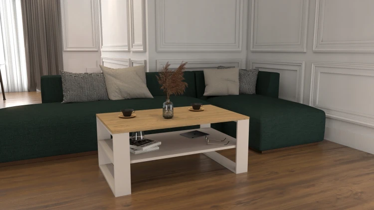 Stolik kawowy Malika kaszmir dąb kamienny