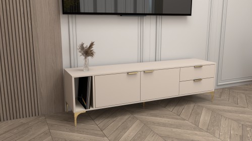 Szafka RTV VORELLO kaszmir 175cm Glamour złoto