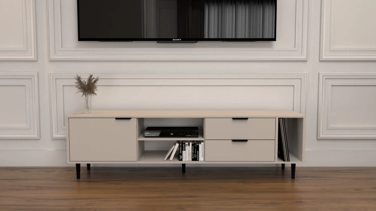 Szafka RTV Nordic Kaszmir 175 cm w stylu skandynawskim