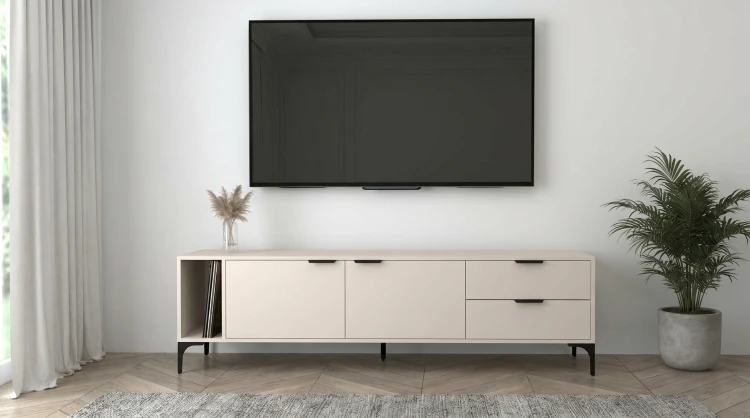 Szafka RTV Vorello kaszmir 175cm beżowa loft