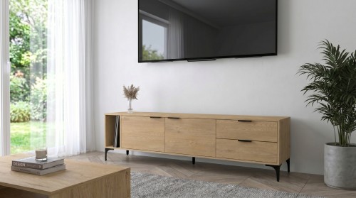 Szafka RTV Vorello Torro Cremona 175cm loft drewniana telewizor 75 cali