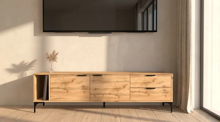 Szafka RTV Vorello dąb wotan 175cm loft