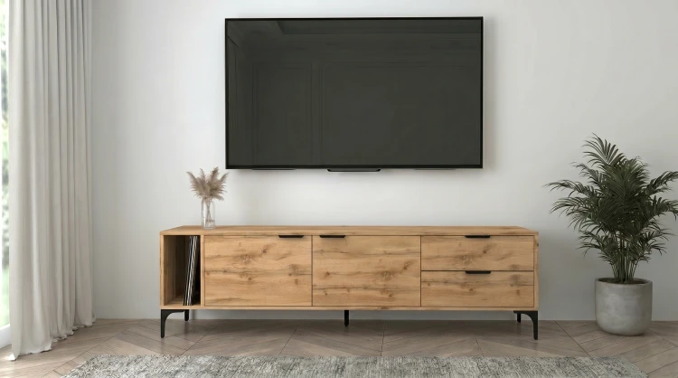 Szafka RTV Vorello dąb wotan 175cm loft