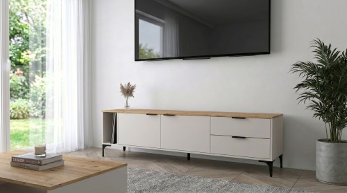 Szafka RTV Vorello dąb wotan kaszmir 175cm loft