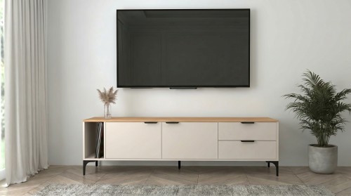 Szafka RTV Vorello dąb wotan kaszmir 175cm loft