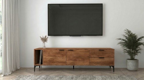 Szafka RTV Vorello kasztan 175cm brązowa loft