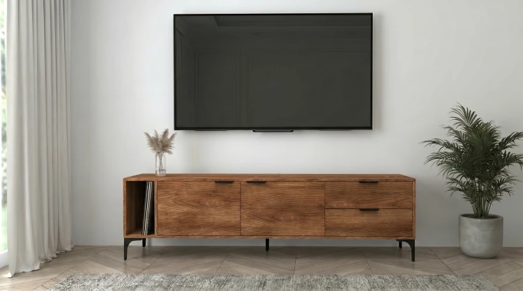 Szafka RTV Vorello kasztan 175cm brązowa loft