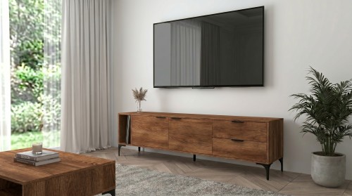 Szafka RTV Vorello kasztan 175cm brązowa loft
