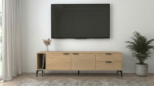 Szafka RTV Vorello dąb kamienny 175cm loft