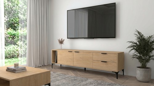 Szafka RTV Vorello dąb kamienny 175cm loft